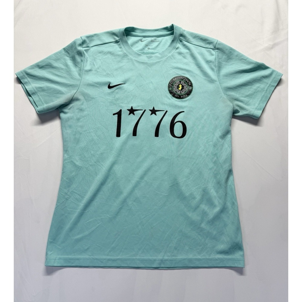 Nike Dri-FIT Soccer Jersey Shirt 1776 SoccerZone USA #17 Teal Men's Small